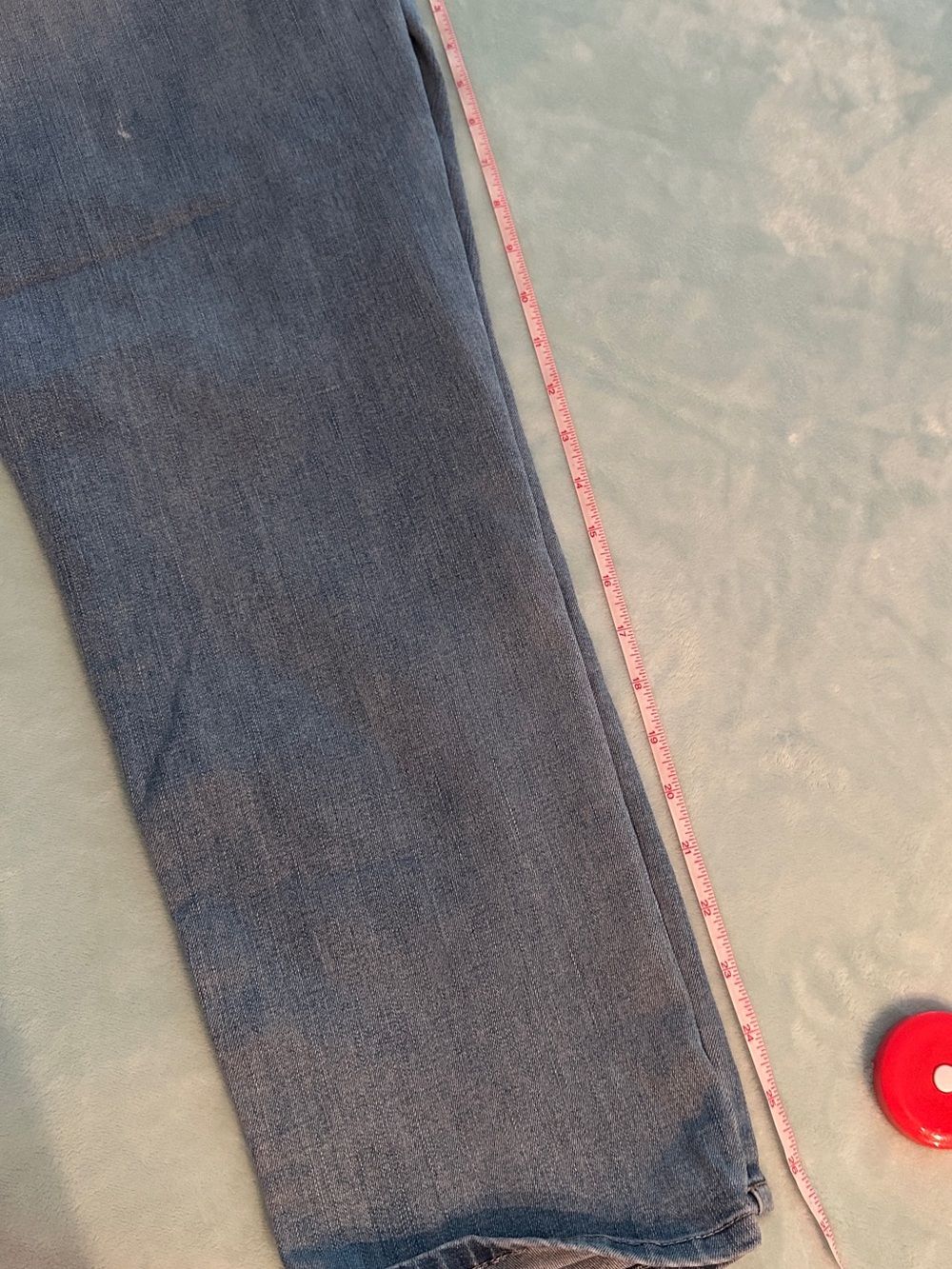 Chico's Girlfriend Light Blue Skinny Jeans with Rose Embroidery - Picture 5 of 5